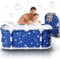 Baignoire portable, baignoire pliable de 120 cm sans installation, baignoire épaisse à 7 couches avec support en métal, baignoire de trempage pliable (Étoile magique MP1)