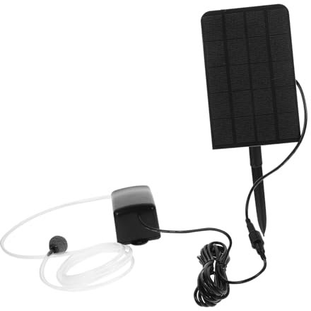 ibasenice Oxigenador De Pesca Bomba Solar Aireador Solar Bomba De Aire Acuario 5v