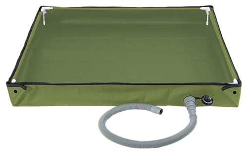 lopituwe Piatto doccia da campeggio con tubo di scarico per docce esterne, tenda doccia portatile con base in tessuto Oxford, base doccia portatile
