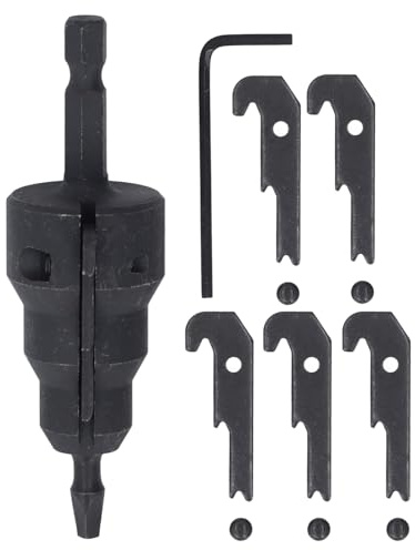 Power Conduit Reamer High Carbon Steel Pipe Reamer Tool Kit with 5 Blades Universal Compatibility for Electric Tools