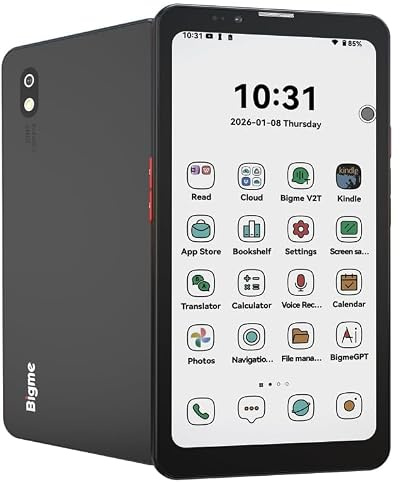 Bigme HiBreak Pro Color - Telefono e-Ink ePaper da 6,1 pollici con sblocco delle impronte digitali, NFC, 8 GB + 256 GB, lettore di eBook Android E Ink eReader con Android 14, 5G Dual SIM, 300 PPI