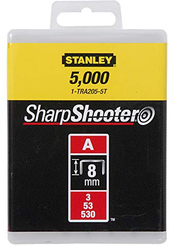 STANLEY 1-TRA205-5T Graffette Tipo A, 8 mm, Set di 5000 Pezzi
