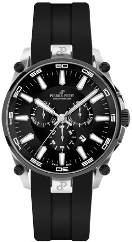 Pierre Petit Herren-Armbanduhr XL Le Mans Chronograph Quarz Silikon P-817A