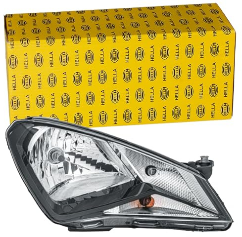 HELLA 1EJ 010 671-021 Scheinwerfer - Seat MII (KF1, KE1) - schwarz - ECE | Kompatibel mit: SEAT Mii
