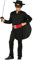 FIESTAS GUIRCA | Costume de Bandit Enfant (5-6 ans) - Masque, Chemise, Cape, Ceinture, Pantalon et Chapeau - Costumes de Mousquetaire et Aventurier pour Halloween - Idéal pour Enfants - Noir