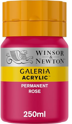 Winsor & Newton Series 1 250ml Bottle Galeria Acrylic Colour with Nozzle Cap - Permanent Rose