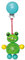 Hess Holzspielzeug 12788 - Anhänger aus Holz, Serie Frosch Toni, für Babys ab 3 Monaten, handgefertigt, mit Sicherheitsclip, für Kinderwagen und Babyschale