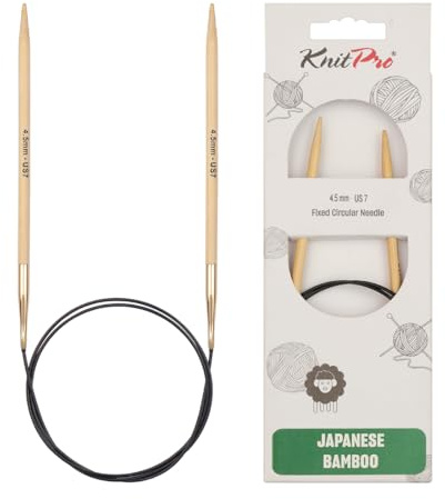 KnitPro K22228 Rundstricknadel, Bamboo, Braun, 60 cm x 4.5 mm