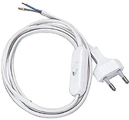 Cable de alimentación Polypool 250 V~ abat-jour, blanco, 1,5 m