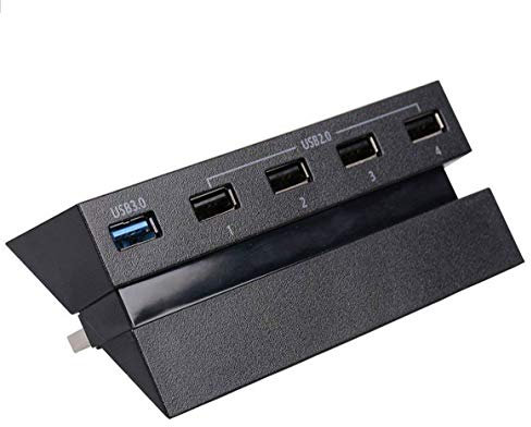 DollaTek 5 Port Hub für PS4, USB 3.0 High Speed Ladegerät Controller Splitter Erweiterung für PS4 Konsole, Nicht für PS4 Slim, PS4 PRO