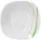Van Well Servierschale Bali 1.25L | große Buffet-Schale | XL-Servierteller für Salat & Dessert | Schilf-Dekor grün | Porzellan-Geschirr | Gastro