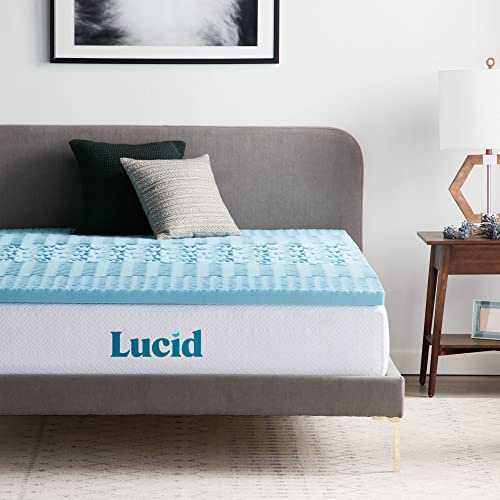 Lucid 2 Inch Zoned Gel Memory Foam Mattress Topper Matratzenauflage, Schaumstoff, Full XL