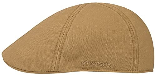 Stetson Texas Cotton Flatcap UV Schutz 40+ Unifarbene Schirmmütze Frühjahr Sommer Hellbraun XL (60-61 cm)