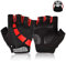 Nesirooh Guantes de MTB Hombre y Mujer, Guantes de Ciclismo Medio Dedos Verano para Moto Bicicleta Bici Gimnasio Hombres Antideslizante Transpirable (Negro Rojo, XL)