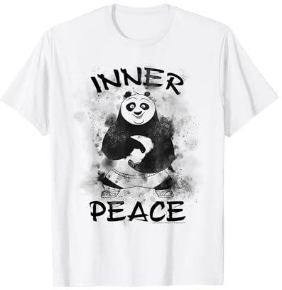 Kung Fu Panda Po Inner Peace Water Color Portrait T-Shirt