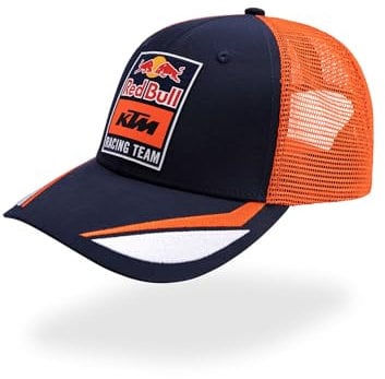 Red Bull - KTM Turbo Trucker Cap - Unisex - Einheitsgröße - Gebogener Schirm - Verstellbarer Druckknopfverschluss