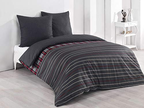 Buymax® Bettwäsche 200x200 100% Baumwolle 3-Teilig Bettbezug - Bettwäsche-Sets 200 x 200cm mit 2 mal Kissenbezüge 80x80cm, ÖKO-TEX Renforcé-Bettdeckenbezug Set mit Reißverschluss