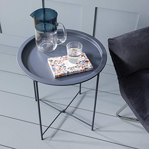 Noa and Nani Classic Blue Metal Side Table