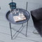Noa and Nani Classic Blue Metal Side Table