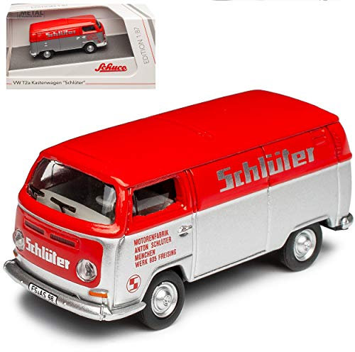 Volkwagen T2 Silber Rot Schlüter Transporter 1967-1979 H0 1/87 Schuco Modell Auto
