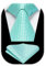 HISDERN Corbatas Verde Menta-Blanco Hombre de Boda Modernas Houndstooth Conjunto Corbata y Pañuelo Clásico de Business