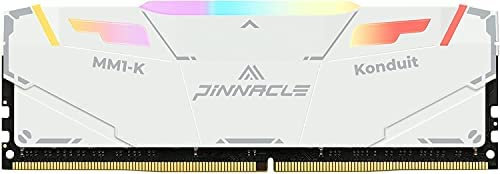 Timetec Pinnacle Konduit RGB 8GB DDR4 3200MHz PC4-25600 CL16-18-18-38 XMP2.0 Overclocking 1.35V Compatible para AMD e Intel Desktop Gaming PC Módulo de Memoria RAM - Blanco