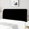 HAMON Kopfteil Schonbezug Protektor Kopfteilbezug Einfarbiges Design Bettkopfteil Hussen Bett Kopfteil Bezug Dehnbar Waschbar Abnehmbar Einfarbig für Schlafzimmer (Schwarz, 180 cm)