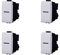 4 pcs Deviatore Assiale, Compatibile Con Bticino Matix