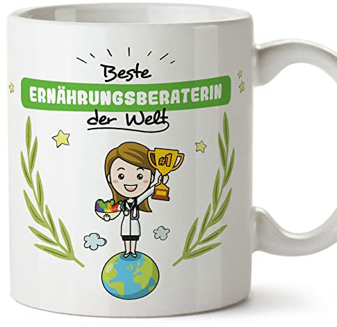 Mugffins Tassen/Becher mit Spruch für ERNÄHRUNGSBERATERIN - Auf Deutsch - Bester der Welt - 11 oz / 330 ml - originelles und lustiges Geschenk Mitarbeiter