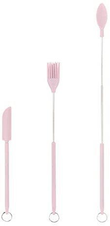 Mini Silicone Telescopic Spatula and Scooping Spoon, Mini Silicone Telescopic Spatula, Reusable Mini Makeup Spatula for Household Kitchen Cooking