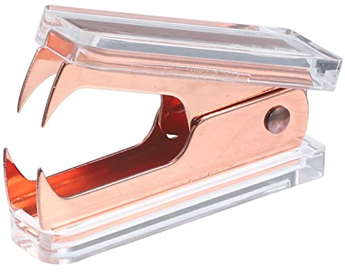 Operitacx Transparenter Heftklammerentferner Aus Multifunktionaler Klammerabzieher Für Büro Und Schule Rutschfester Griff Einfaches Entfernen Ohne Beschädigung Roségold-design