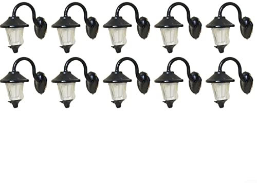 10 Stück Modelleisenbahn Wandlampen LED Straßenlampen für H0 Häuser Bauset 1:87 Miniatur Laterne Wandleuchten 12V Modelleisenbahn Wandlampen