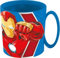Marvel Avengers Iron Man Captain America 350ml Blue Plastic Cup Microwave Safe