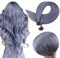 RUNATURE Keratine Extensions Echthaar Bonding Light Blue Bondings Echthaar Extensions U Tip Haarverlängerung Fusion Extensions Echthaar 40cm 16 Zoll 20g 25 Strang #Blau