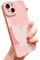 HZYKDWD Compatible with iPhone 14 Case 6.1 Inch,Cute aesthetic Art Love Heart Pattern Camera Protection Shockproof Drop proof Soft TPU Protection Case for Women Girls-Pink