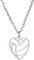 TEAMER Edelstahl-Vollyball-Halskette, zierlicher Volleyball-Anhänger, Armband, Ohrring, modischer Sportball-Schmuck für Volleyball-Liebhaber (Herz-Volleyball-Halskette - Silber)