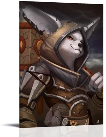 INEOUT World of Warcraft Charaktere Wow Vulpera Mönch Kunstposter Dekorative Malerei Leinwand Wandposter und Kunstdruck Modern Familie Schlafzimmer Dekor Poster 60 x 90 cm