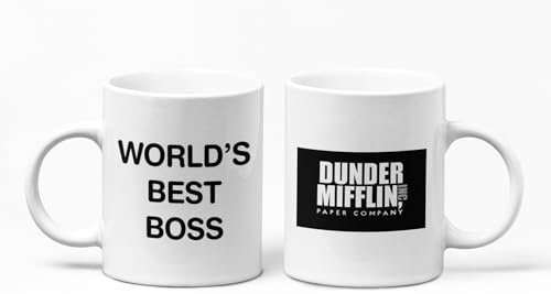Personalised Gems Worlds Best Boss Dunder Mifflin Inc Paper Company The Office Tv Show Mug Handcrafted in The UK Leaving Gift Birthday Present Christmas Cup Everyone Unique