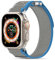 CHANRASI Correa Compatible con Correas Apple Watch Ultra 2/ Ultra 49mm 45mm 44mm 42mm, Pulsera de Repuesto Deportiva de Nailon Ajustable para iWatch SE Series 9 8 7 6 5 4 3 2 1,(Azul/Grau)