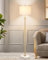 Floor Lamp,Floor Lamps for Living Room, Gold Standing Lamp with Fabric Lampshade,3 Colors Temperature,Adjustable Height Modern Tall Standard Lamps for Bedroom Office(9W Bulb Included)