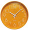 Taodyans Silent Wall Clock 12 Inch Kitchen Clock Quartz Battery Operated Round Modern Hanging Clock for Office Class Room Living Room Bedrooms (Orange)