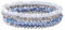 GoPaw Damen Kristall Perlen Armband, Mehrschichtiges Steine Armband, Damen Kristall Perlen Armbänder,Paar/Freundschafts/Partner Armbänder (Blau Grau)