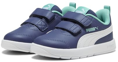 Puma COURTFLEX V3 V INF, Unisex Sneaker, Blue Crystal-Puma White-Aquatic,
