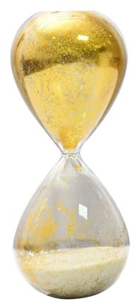 F Fityle Sablier sablier 30 Minutes, décor de Table en Verre, Verre de Sable Moderne et décoratif pour Armoire, Maison, Cadeau d'anniversaire, Bureau, Bureau, Doré