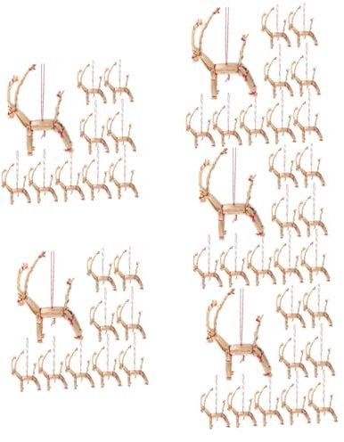 Cabilock 50 Weihnachtsschmuck aus Stroh Weihnachtsschmuck zum Aufhängen Schneeflockenverzierungen Kinder weihnachtsdeko Christbaum anhänger Christbaumschmuck