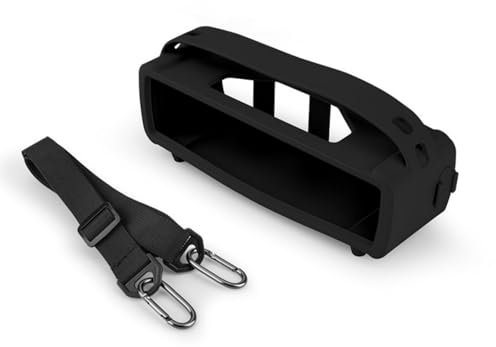 XBERSTAR Speaker Silicone Case for Bose SoundLink Mini&Mini II Portable Bluetooth Speaker Cover Travel Portable Protective Case with Strap (Black)