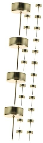 IMIKEYA 24 STK Kerzenhalter christbaumkerzen Halterung Christbaum kerzenständer Säulenkerzenständer weihnachtliche Tischdekoration Kerzenbecher aus Metall Weihnachtsdekoration Eisen Golden