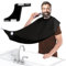 AVRUYPI Bart Schürze für Bartgestaltung mit Bart Schablone, Bavoir de Rasage Barbe, Tablier de Barbe, für Barbier, Friseursalon, Geschenk für Ehemann Männer