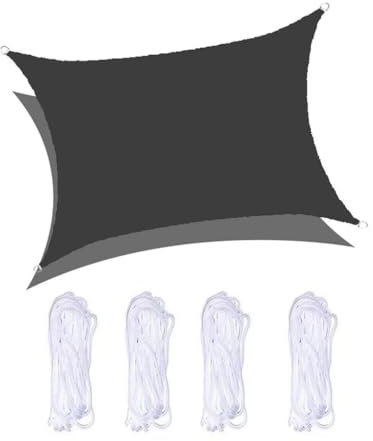 Toldo rectangular impermeable de 2 x 2,5 m, 95% de protección UV para jardín, piscina, playa, toldo al aire libre