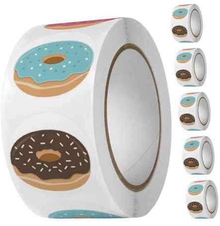 STOBOK 6rollen Süße Cartoon Donut Aufkleber Für Laptops Bücher Skateboards Und Gepäck Für Party-dekoration Und Kleine